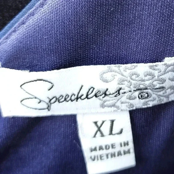 Speechless Womens Blue & White Chevron Dress Size XL. - Picture 7 of 11